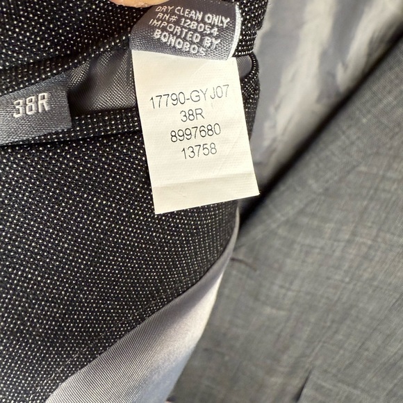 Bonobos Men's Jetsetter Wool Blazer Gray Size 38R Professional Tailored Stretch - Picture 16 of 16